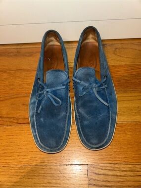 Tod's Men's Blue Suede Driving Loafers
